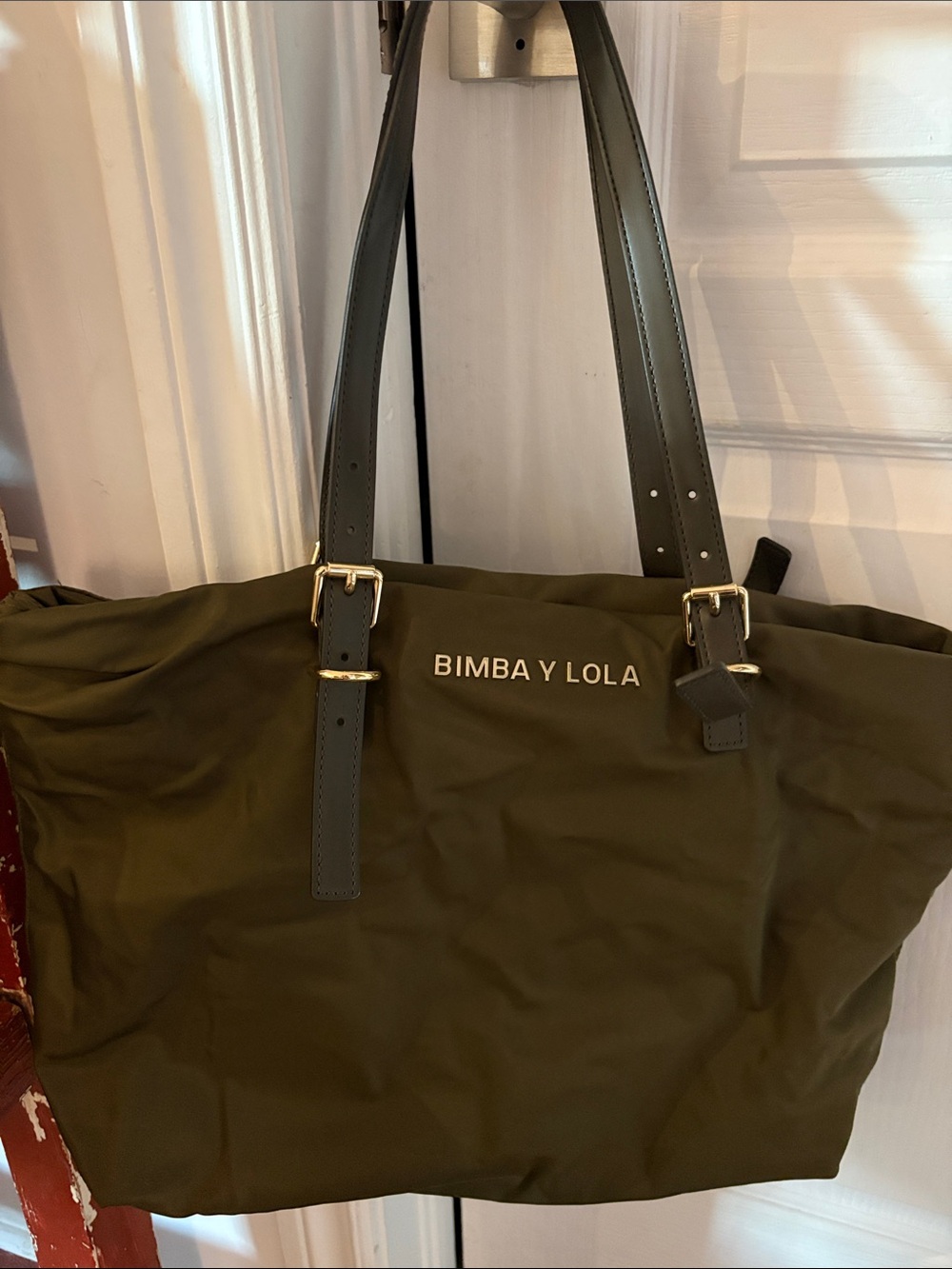Bimba y Lola Olive Green Tote Bag